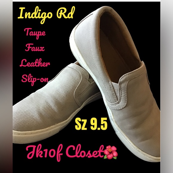 🌻INDIGO RD Sz 9.5 TAUPE FAUX LEATHER SLIP-ON SHOES - Picture 8 of 8